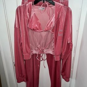 3 Piece Fashion Nova Velour Set